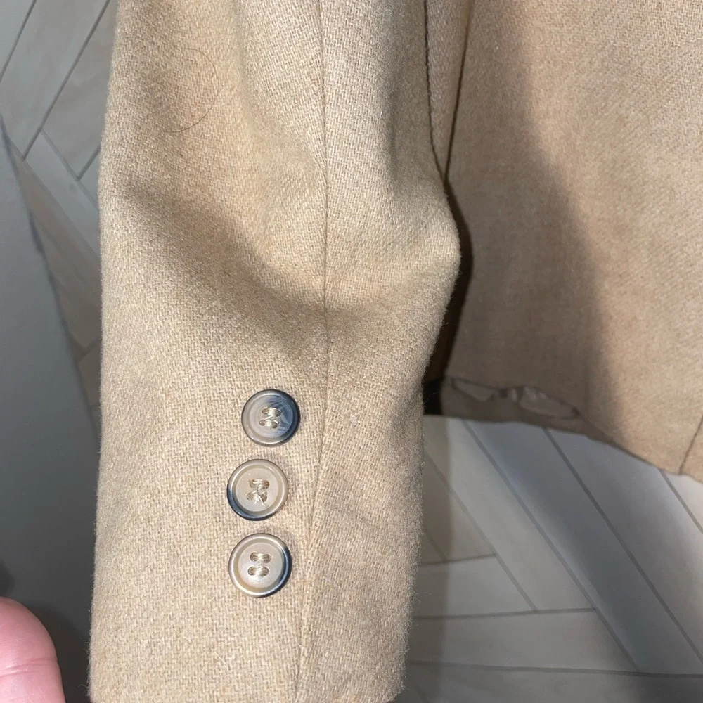 Vintage Bobbie Brooks‎ blazer size 7/8 wool blend khaki color